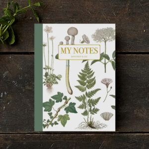 Carnet motifs floraux verts