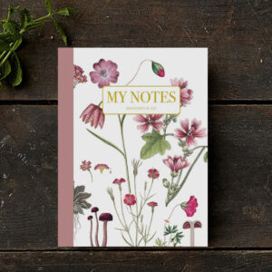 Carnet rose florale